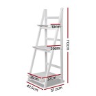 Display Shelf 3 Tier Wooden Ladder Stand Storage Book Shelves Rack White Display Shelf 3 Tier Wooden Ladder Stand Storage Book Shelves Rack White