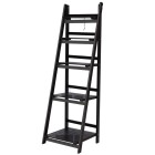 Display Shelf 5 Tier Wooden Ladder Stand Storage Book Shelves Rack Coffee Display Shelf 5 Tier Wooden Ladder Stand Storage Book Shelves Rack Coffee