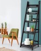 Display Shelf 5 Tier Wooden Ladder Stand Storage Book Shelves Rack Coffee