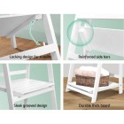 Display Shelf 5 Tier Wooden Ladder Stand Storage Book Shelves Rack White Display Shelf 5 Tier Wooden Ladder Stand Storage Book Shelves Rack White