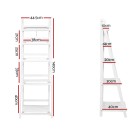 Display Shelf 5 Tier Wooden Ladder Stand Storage Book Shelves Rack White Display Shelf 5 Tier Wooden Ladder Stand Storage Book Shelves Rack White