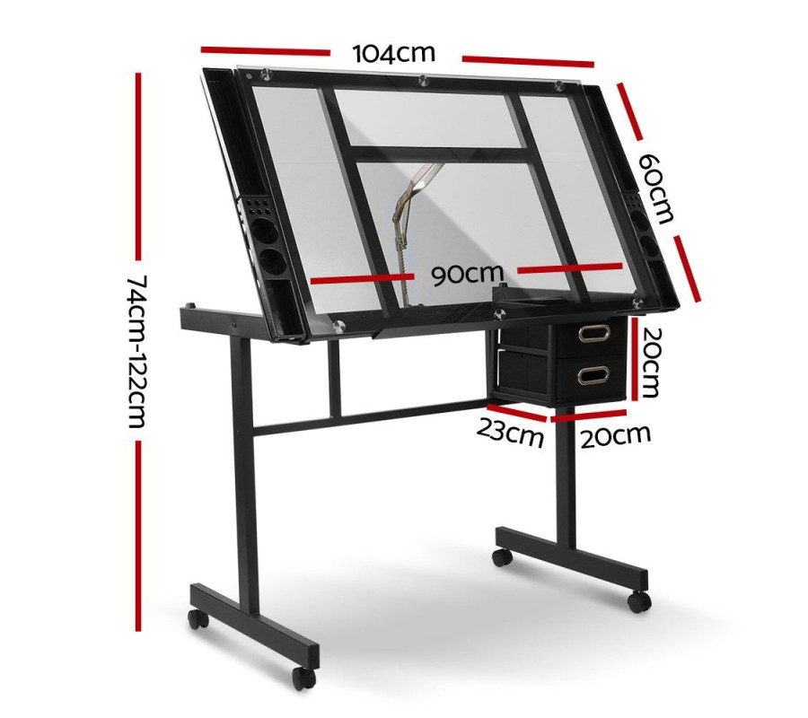 Adjustable Drawing Desk – Black and Grey Adjustable Drawing Desk – Black and Grey