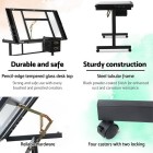 Adjustable Drawing Desk – Black and Grey Adjustable Drawing Desk – Black and Grey