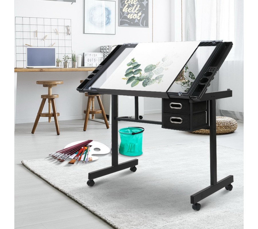 Adjustable Drawing Desk – Black and Grey Adjustable Drawing Desk – Black and Grey