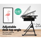 Tilt Drafting Table Stool Set – Natural & Black Tilt Drafting Table Stool Set – Natural & Black