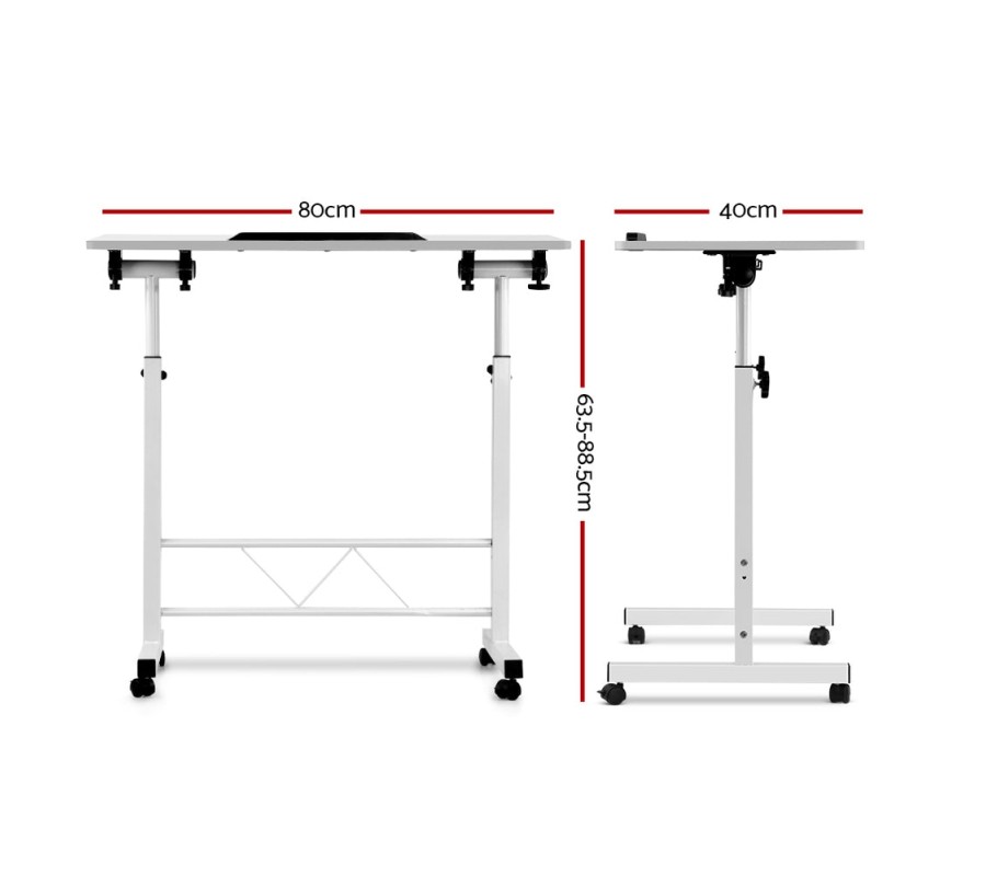 Portable Mobile Laptop Desk Notebook Computer Height Adjustable Table Sit Stand Study Office Work White Portable Mobile Laptop Desk Notebook Computer Height Adjustable Table Sit Stand Study Office Work White