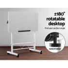 Portable Mobile Laptop Desk Notebook Computer Height Adjustable Table Sit Stand Study Office Work White Portable Mobile Laptop Desk Notebook Computer Height Adjustable Table Sit Stand Study Office Work White
