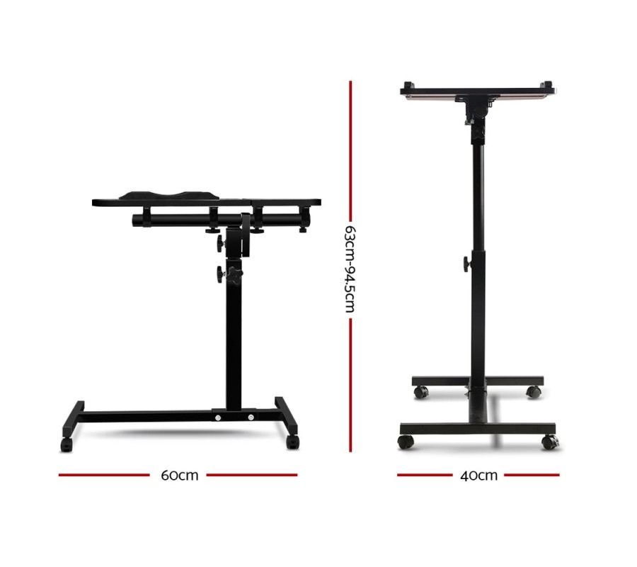 Laptop Table Desk Adjustable Stand With Fan – Black Laptop Table Desk Adjustable Stand With Fan – Black