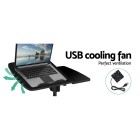 Laptop Table Desk Adjustable Stand With Fan – Black Laptop Table Desk Adjustable Stand With Fan – Black