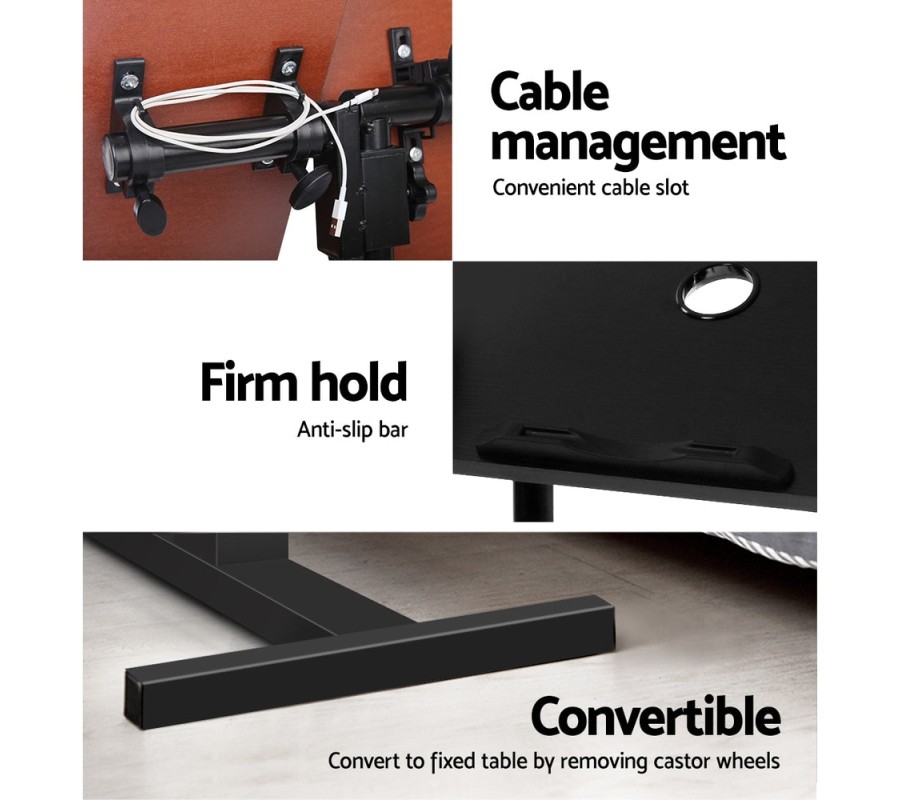 Laptop Table Desk Adjustable Stand With Fan – Black Laptop Table Desk Adjustable Stand With Fan – Black