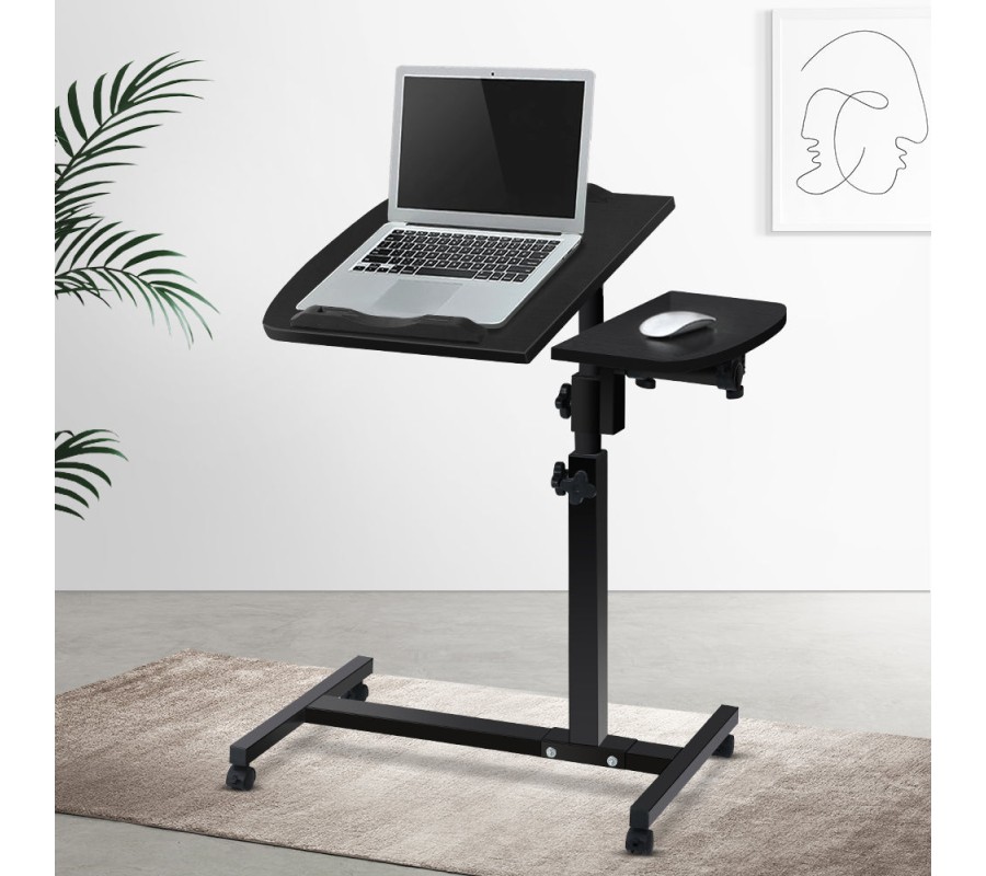 Laptop Table Desk Adjustable Stand With Fan – Black Laptop Table Desk Adjustable Stand With Fan – Black