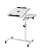 Laptop Table Desk Adjustable Stand With Fan – White