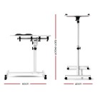 Laptop Table Desk Adjustable Stand With Fan – White Laptop Table Desk Adjustable Stand With Fan – White