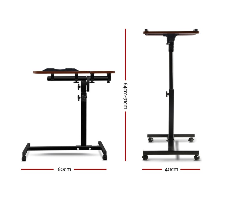 Laptop Table Desk Adjustable Stand – Walnut Laptop Table Desk Adjustable Stand – Walnut