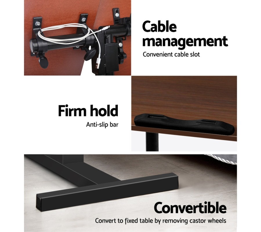 Laptop Table Desk Adjustable Stand – Walnut Laptop Table Desk Adjustable Stand – Walnut