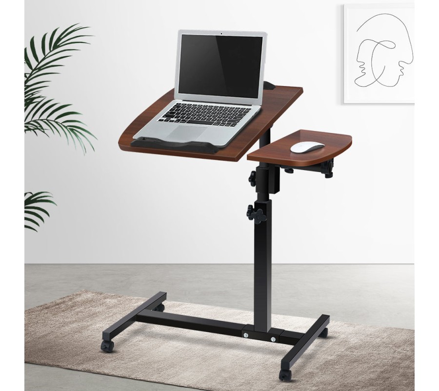 Laptop Table Desk Adjustable Stand – Walnut Laptop Table Desk Adjustable Stand – Walnut
