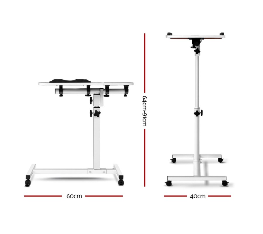 Laptop Table Desk Adjustable Stand – White Laptop Table Desk Adjustable Stand – White