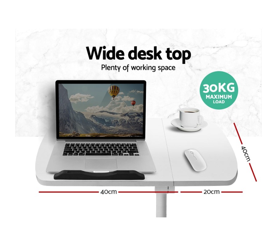 Laptop Table Desk Adjustable Stand – White Laptop Table Desk Adjustable Stand – White