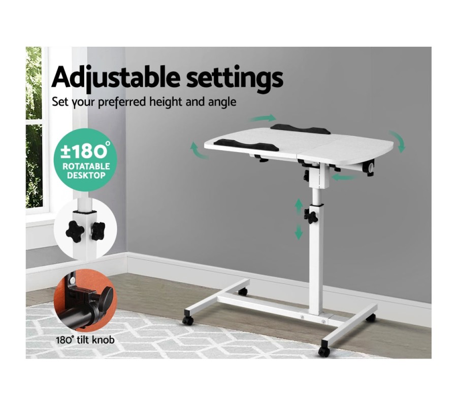 Laptop Table Desk Adjustable Stand – White Laptop Table Desk Adjustable Stand – White