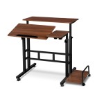 Twin Laptop Table Desk – Dark Wood Twin Laptop Table Desk – Dark Wood