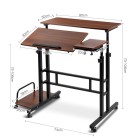 Twin Laptop Table Desk – Dark Wood Twin Laptop Table Desk – Dark Wood