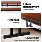 Twin Laptop Table Desk – Dark Wood Twin Laptop Table Desk – Dark Wood