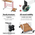 Twin Laptop Table Desk – Light Wood Twin Laptop Table Desk – Light Wood