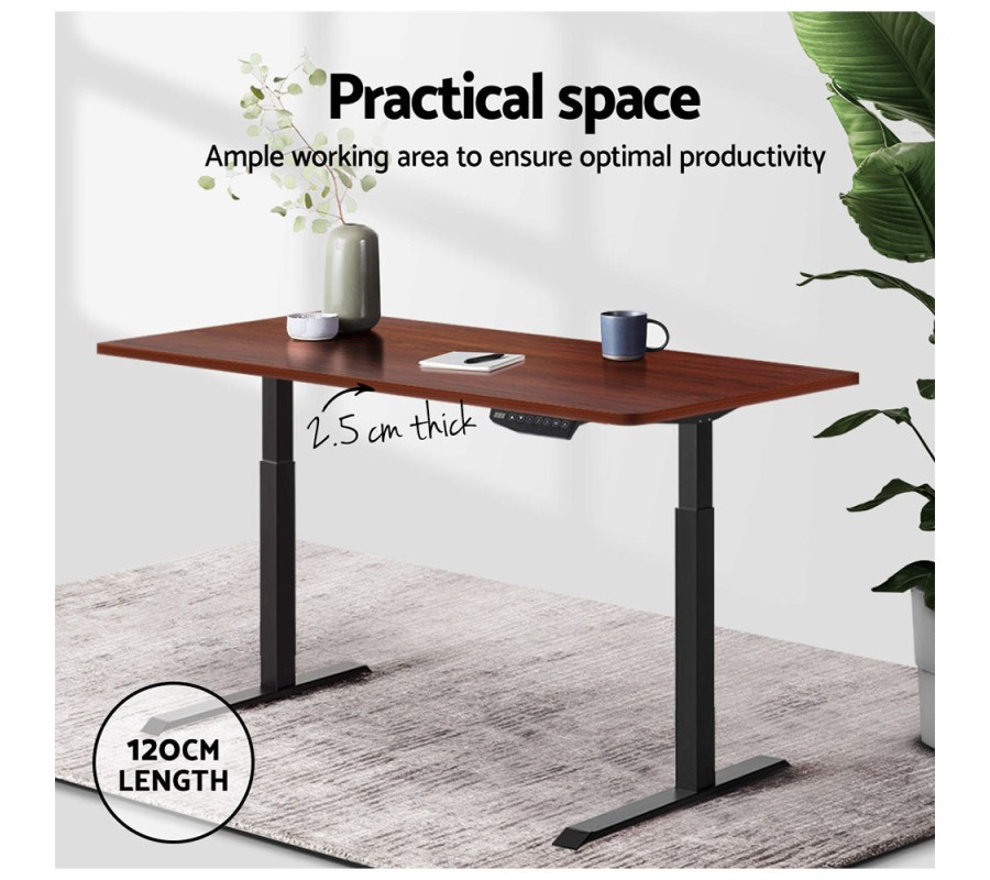 Standing Desk Top Adjustable Motorised Electric Sit Stand Table Walnut Standing Desk Top Adjustable Motorised Electric Sit Stand Table Walnut