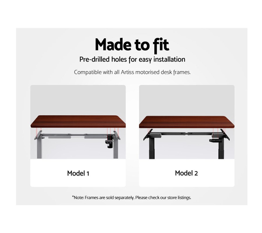 Standing Desk Top Adjustable Motorised Electric Sit Stand Table Walnut Standing Desk Top Adjustable Motorised Electric Sit Stand Table Walnut