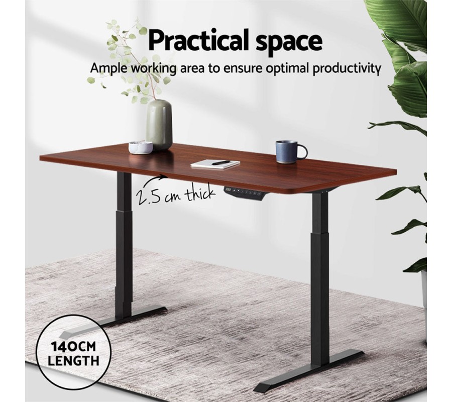 Standing Desk Top Adjustable Motorised Electric Sit Stand Table Walnut Standing Desk Top Adjustable Motorised Electric Sit Stand Table Walnut