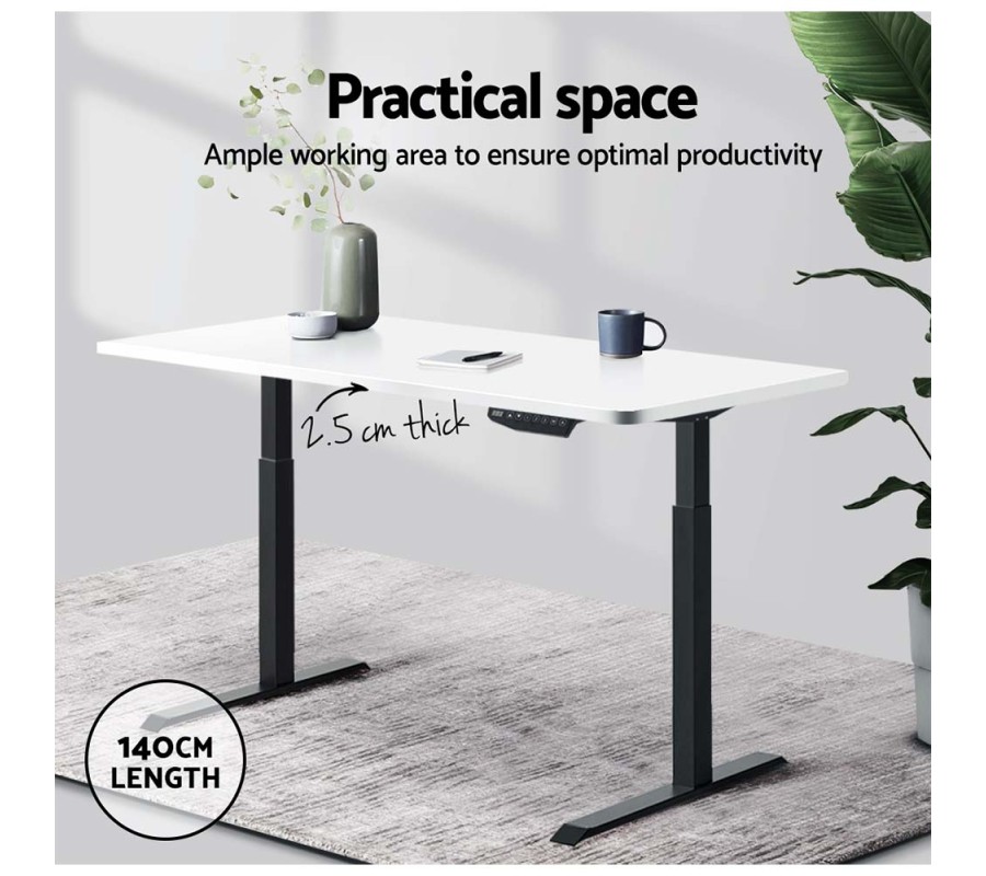 Standing Desk Top Adjustable Motorised Electric Sit Stand Table White Standing Desk Top Adjustable Motorised Electric Sit Stand Table White