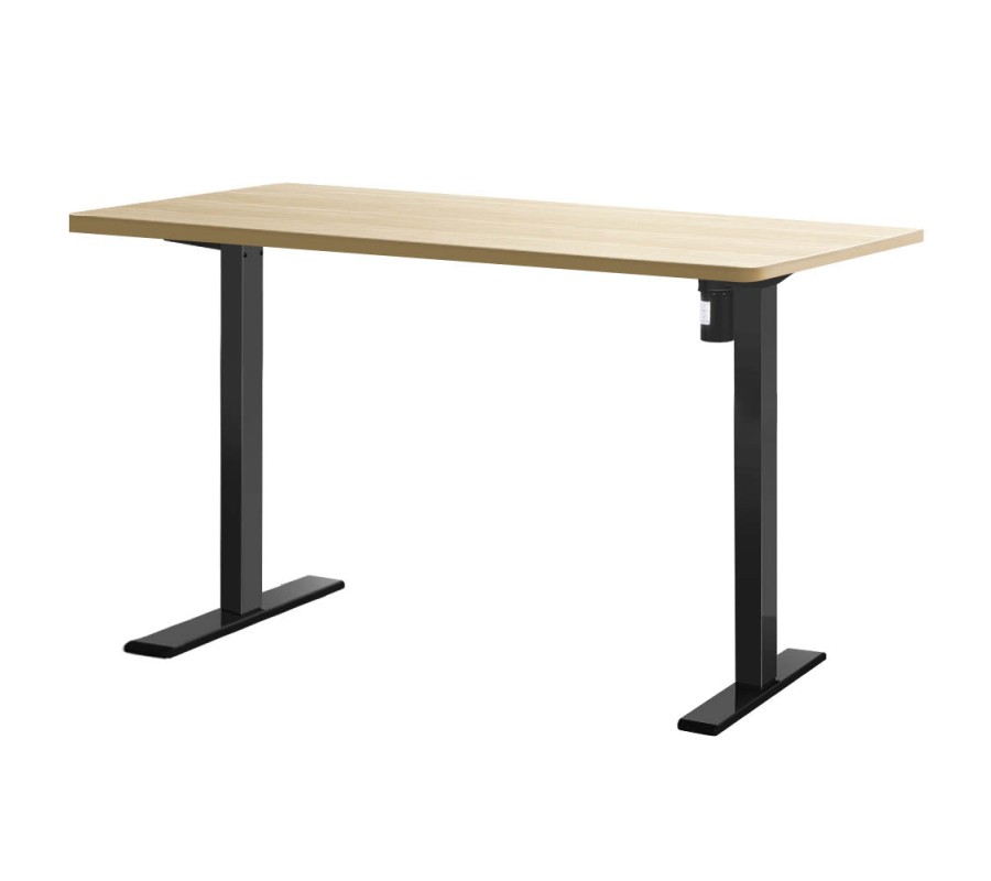 Electric Standing Desk Oak 120cm Motorised Adjustable Sit Stand Desks Black Electric Standing Desk Oak 120cm Motorised Adjustable Sit Stand Desks Black