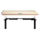 Electric Standing Desk Oak 120cm Motorised Adjustable Sit Stand Desks Black Electric Standing Desk Oak 120cm Motorised Adjustable Sit Stand Desks Black