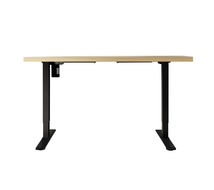 Electric Standing Desk Oak 120cm Motorised Adjustable Sit Stand Desks Black Electric Standing Desk Oak 120cm Motorised Adjustable Sit Stand Desks Black