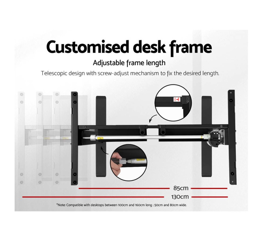 Electric Standing Desk Oak 120cm Motorised Adjustable Sit Stand Desks Black Electric Standing Desk Oak 120cm Motorised Adjustable Sit Stand Desks Black