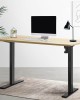 Electric Standing Desk Oak 120cm Motorised Adjustable Sit Stand Desks Black