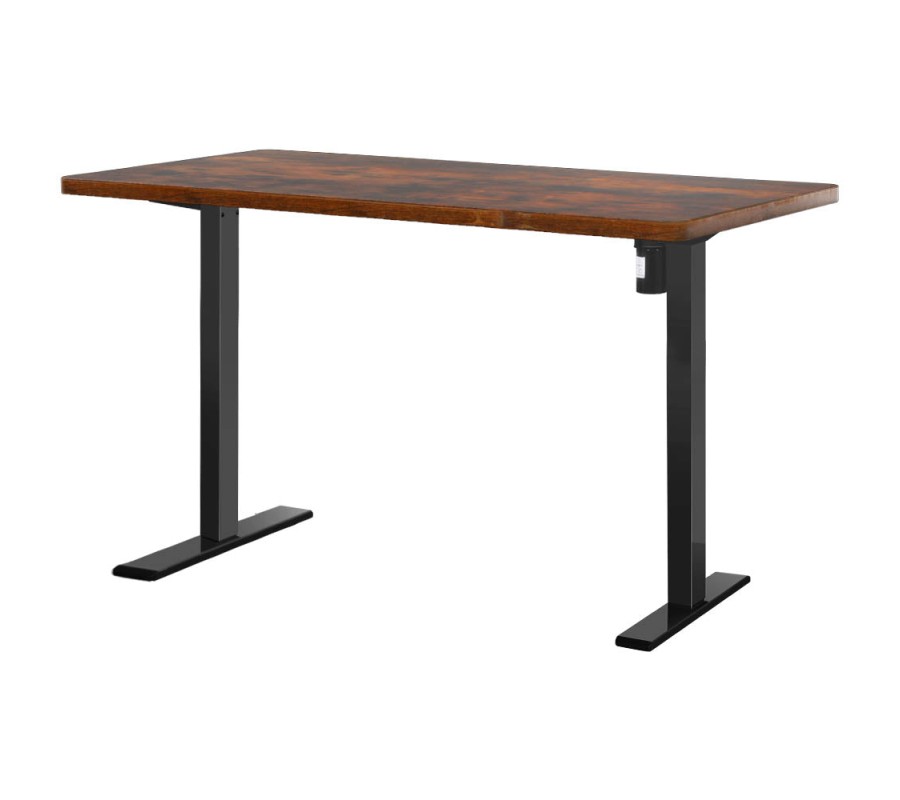 Electric Standing Desk Brown 140cm Motorised Adjustable Sit Stand Desks Black Electric Standing Desk Brown 140cm Motorised Adjustable Sit Stand Desks Black