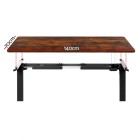 Electric Standing Desk Brown 140cm Motorised Adjustable Sit Stand Desks Black Electric Standing Desk Brown 140cm Motorised Adjustable Sit Stand Desks Black