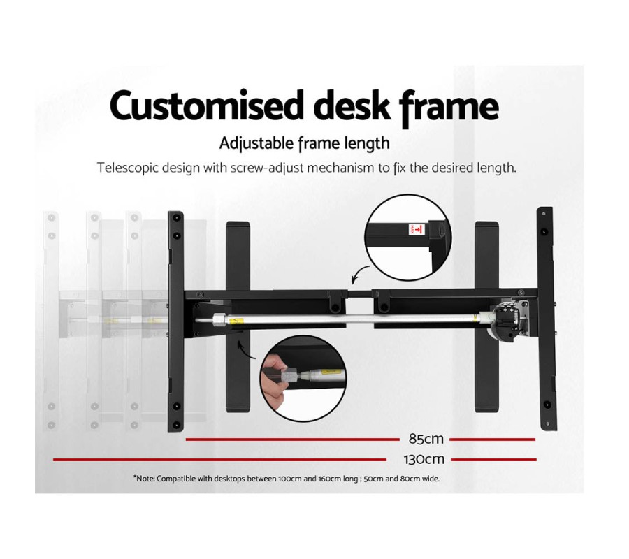 Electric Standing Desk Brown 140cm Motorised Adjustable Sit Stand Desks Black Electric Standing Desk Brown 140cm Motorised Adjustable Sit Stand Desks Black