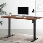 Electric Standing Desk Brown 140cm Motorised Adjustable Sit Stand Desks Black Electric Standing Desk Brown 140cm Motorised Adjustable Sit Stand Desks Black