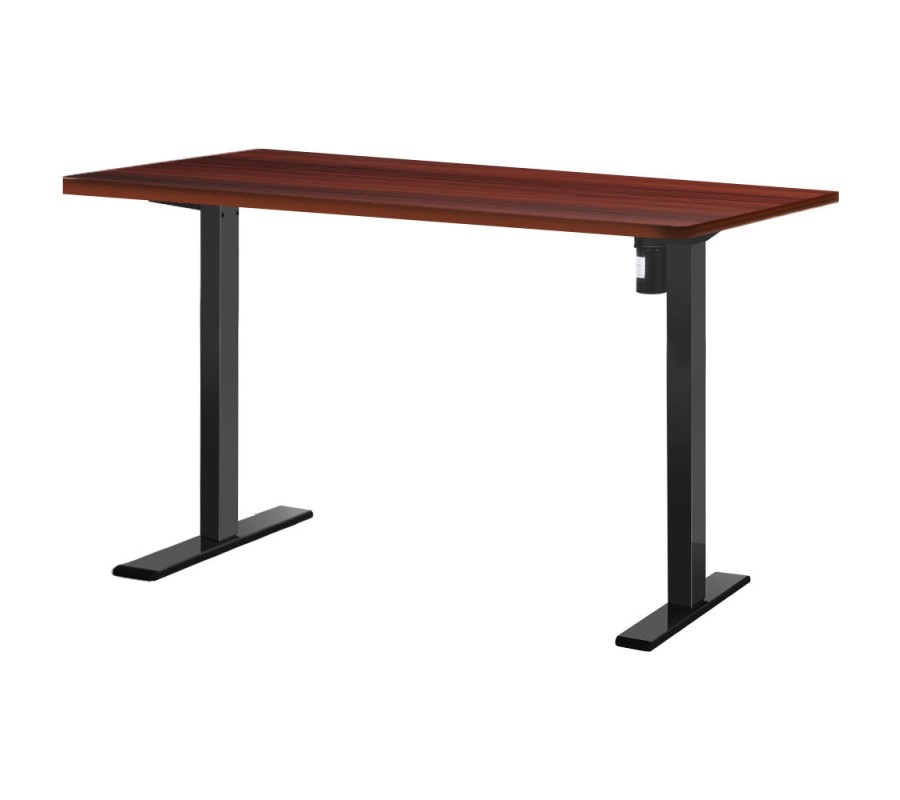 Electric Standing Desk Walnut 120cm Motorised Adjustable Sit Stand Desks Black Electric Standing Desk Walnut 120cm Motorised Adjustable Sit Stand Desks Black