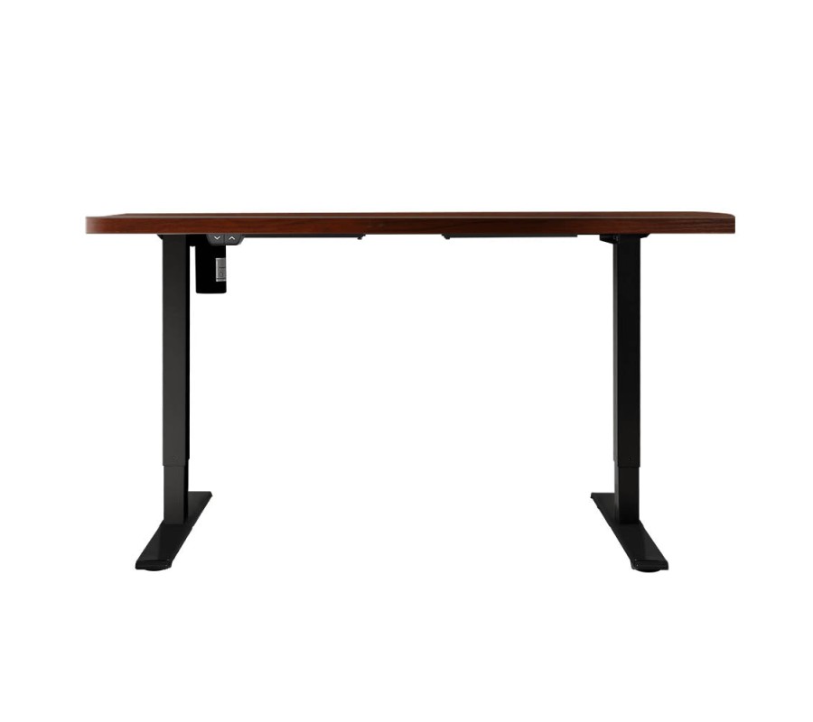 Electric Standing Desk Walnut 120cm Motorised Adjustable Sit Stand Desks Black Electric Standing Desk Walnut 120cm Motorised Adjustable Sit Stand Desks Black