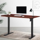 Electric Standing Desk Walnut 120cm Motorised Adjustable Sit Stand Desks Black Electric Standing Desk Walnut 120cm Motorised Adjustable Sit Stand Desks Black