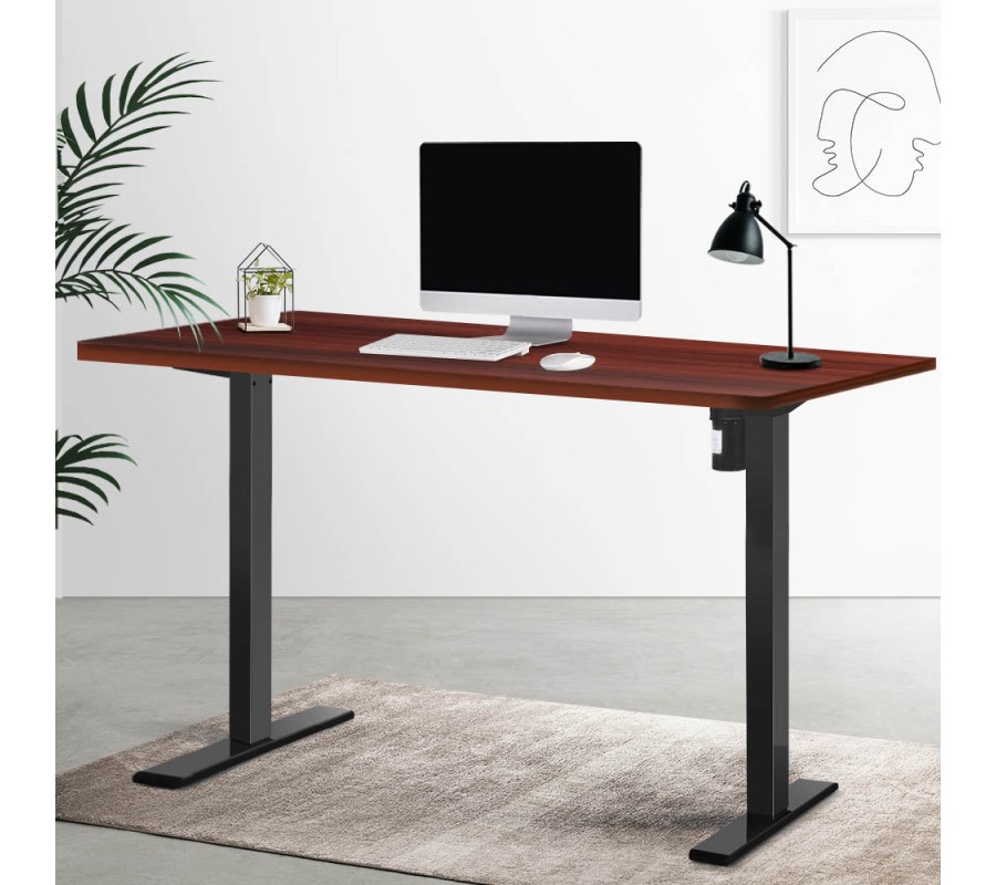 Electric Standing Desk Walnut 120cm Motorised Adjustable Sit Stand Desks Black Electric Standing Desk Walnut 120cm Motorised Adjustable Sit Stand Desks Black