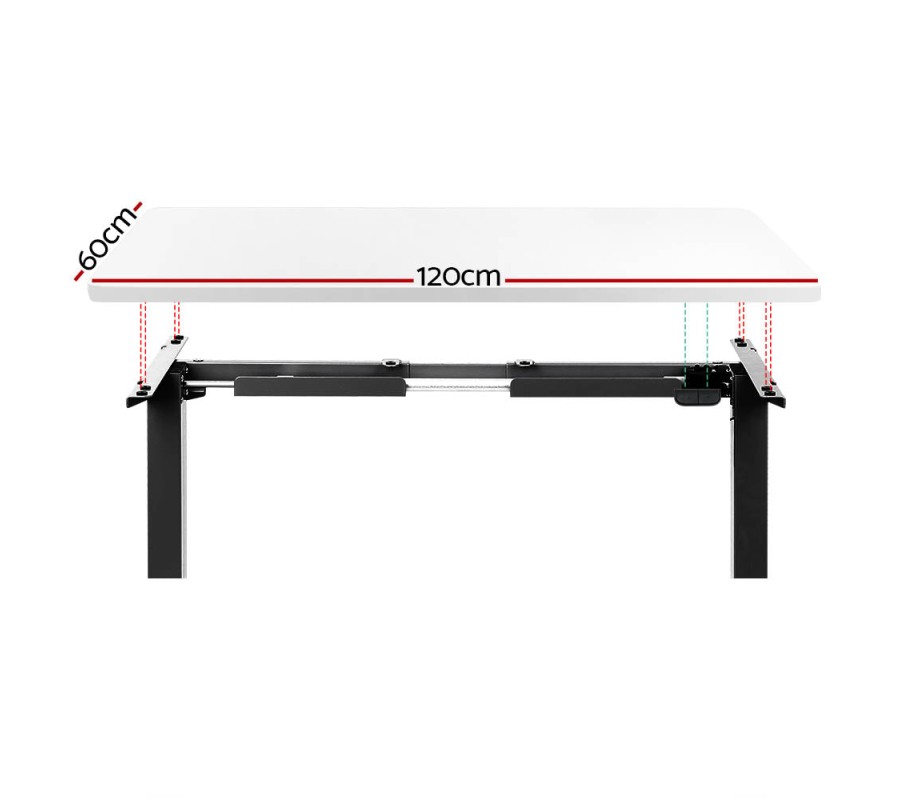 Electric Standing Desk White 120cm Motorised Adjustable Sit Stand Desks Black Electric Standing Desk White 120cm Motorised Adjustable Sit Stand Desks Black