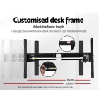 Electric Standing Desk White 120cm Motorised Adjustable Sit Stand Desks Black Electric Standing Desk White 120cm Motorised Adjustable Sit Stand Desks Black
