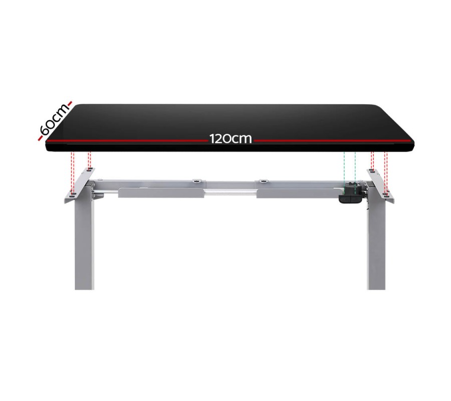 Electric Standing Desk Black 120cm Motorised Adjustable Sit Stand Desks Grey Electric Standing Desk Black 120cm Motorised Adjustable Sit Stand Desks Grey