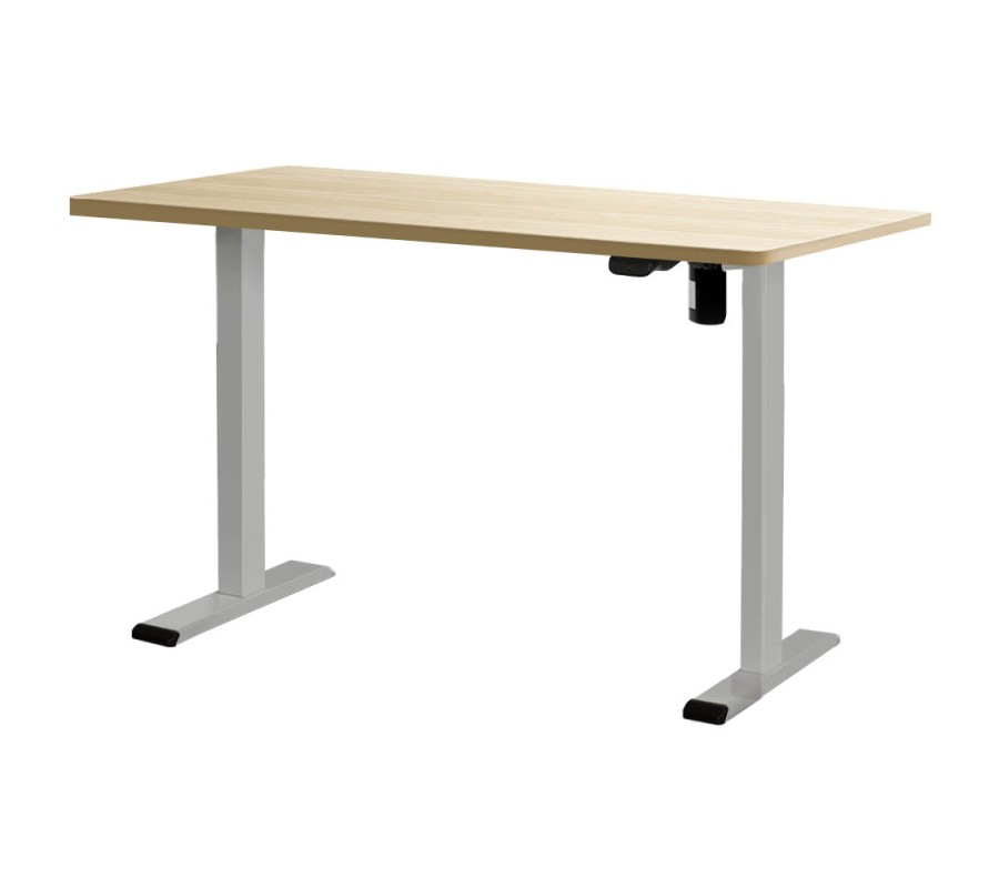 Electric Standing Desk Oak 120cm Motorised Adjustable Sit Stand Desks Grey Electric Standing Desk Oak 120cm Motorised Adjustable Sit Stand Desks Grey