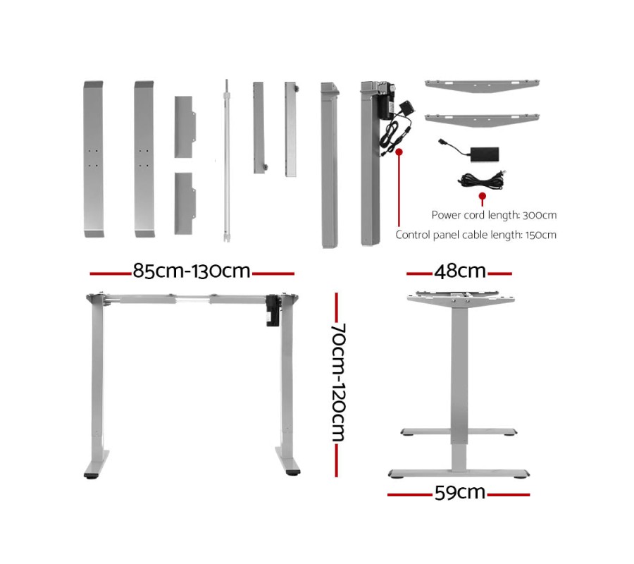 Electric Standing Desk Oak 120cm Motorised Adjustable Sit Stand Desks Grey Electric Standing Desk Oak 120cm Motorised Adjustable Sit Stand Desks Grey