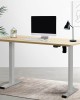 Electric Standing Desk Oak 120cm Motorised Adjustable Sit Stand Desks Grey